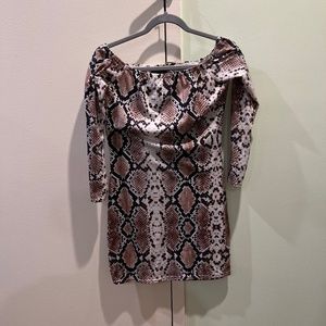 snakeprint bodycon dress